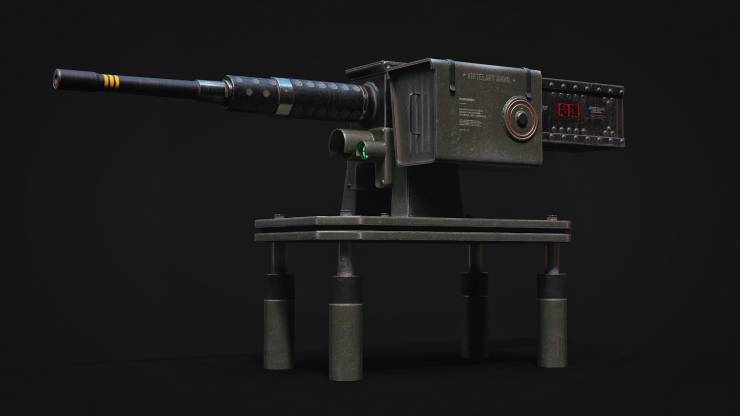 Mini Machine Gun Game Asset